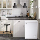 WANAI Chest Freezer 3.5 Cu Ft,Small Chest Freezer,Upright Single Door Refrigerator,White