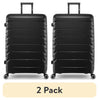 (2 pack) PUR by iFLY Hardside 28" Checked Luggage, Black