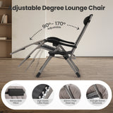 Naipo Zero Gravity Chair, Outdoor Foldable Padded Lounge Chair Recliner with Side Table, 353lbs Lounge Chair Sleep Relaxing, Winner