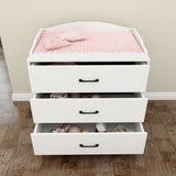 OXYLIFE 45" Baby Nursery Changing Table Dresser with 4 Drawers and Shelf for Nursery Room, White