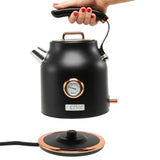 Haden Dorset 1.7 Liter Electric Water Kettle with Base, Putty & Chrome