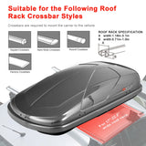 Goplus 14 Cubic Feet Cargo Box Dual-Sided Opening Rooftop Carrier Heavy Duty White