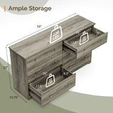 Ktaxon 6 Drawer Double Dresser Wood Dresser Storage Cabinet Drawer Organizer Chest Of Drawers, White
