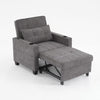 Convertible Futon Sofa Bed, 3-in-1 Multi-Functional Sleeper Chair Bed with USB Ports, Adjustable Backrest Recliner,for Living Room Bedroom Small Space, Tech Cloth, Dark Grey