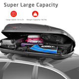 Goplus 14 Cubic Feet Cargo Box Dual-Sided Opening Rooftop Carrier Heavy Duty White