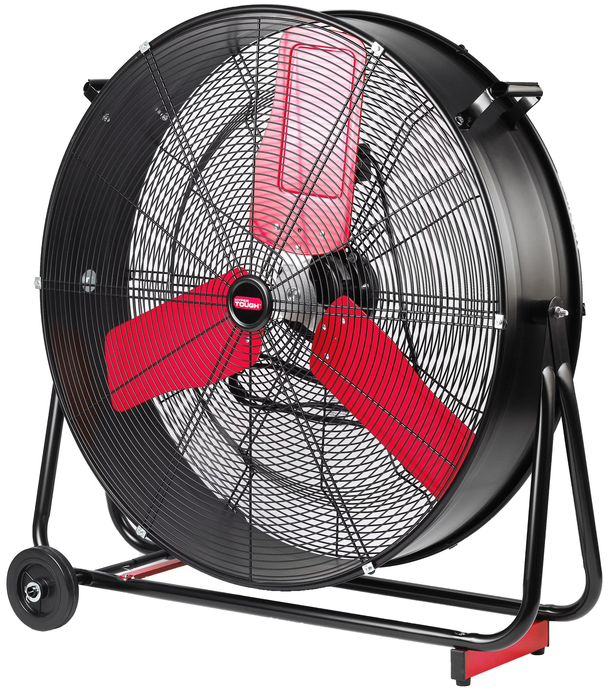 New 30 inch High Velocity Tilted Drum Fan Red & Black