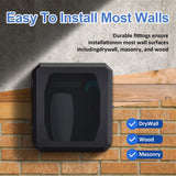 Wall-Mounted Charging Station Box for EV Car Charger Including Tesla Indoor/Outdoor WCharging Station Box (Dark Black)