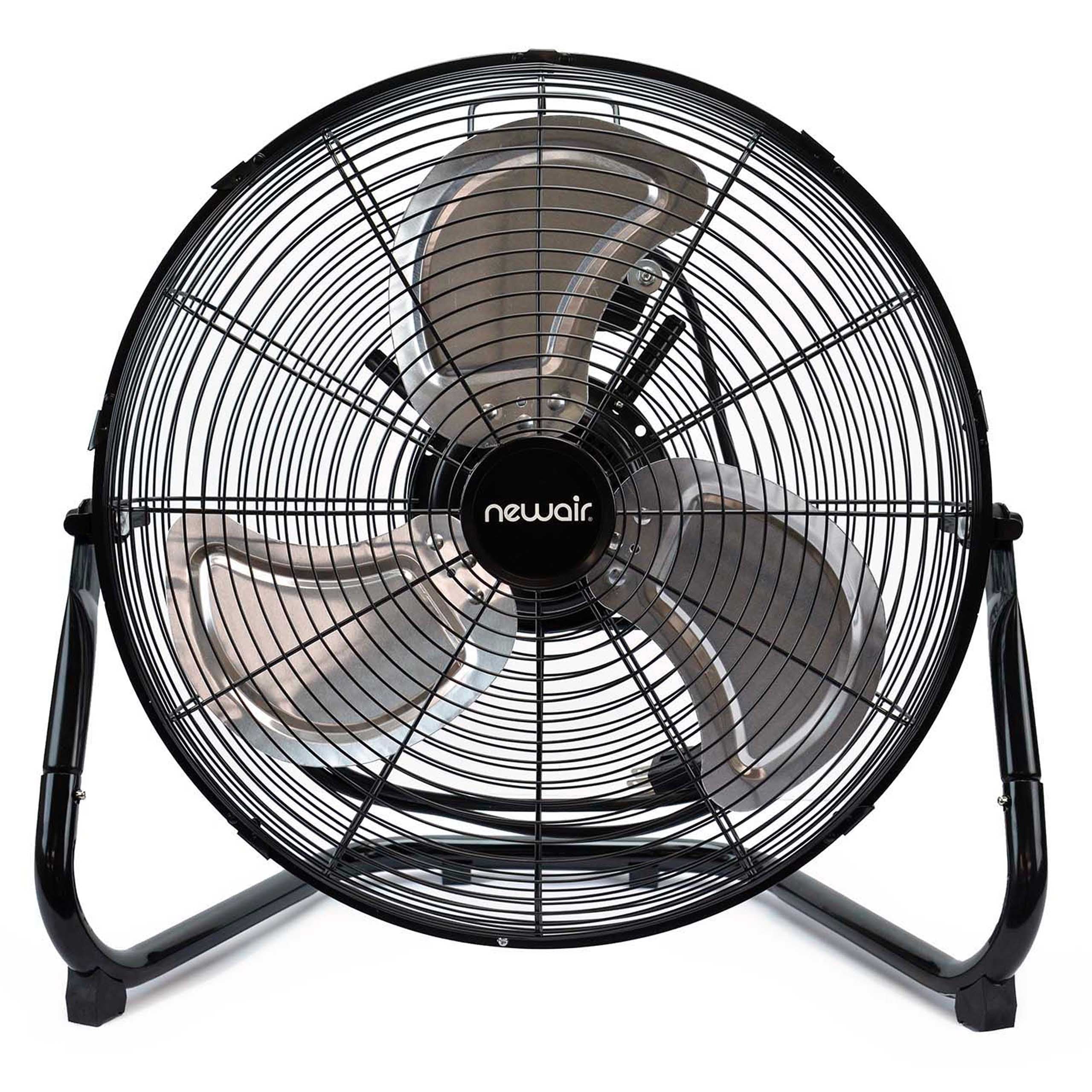Newair 18" High-Velocity Industrial Floor Fan, Heavy Duty Metal Fan, Adjustable Tilt and 3 Speeds up to 4012 CFM, Rotatory Switch