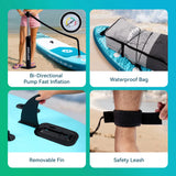 Hotsee 10' Inflatable Stand up Paddle Board 6'' Thick SUP Paddle Board with Accessories for Fishing, Non-Slip Deck, Double Action Pump