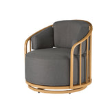 Better Homes & Gardens Lillian Swivel Birdcage Accent Chair, Cream Linen