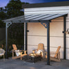 8' x 5' Gazebo for Patio, Gazebo Pergola with Sloped Roof, Grill Gazebo Large Wall-Mounted Heavy Duty Awnings, for Backyard, Deck, Patio