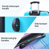 3 Piece Luggage Sets, Hard Shell Suitcase 20/24/28 Inches with TSA Lock and Spinner Wheels, Expandable Lightweight Travel Luggage for Men Women, Multicolor purple