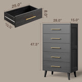 Lofka King Bedroom Furniture Set - Includes One King Bed Frame, Two Nightstands and 2 Dressers for Modern Home Decor