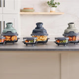 Ninja Crispi 4-in-1 Portable Glass Air Fryer Cooking System, 4-Qt & 6-Cup Containers, Cyberspace