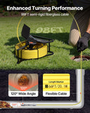 VEVOR Sewer Camera, 98 ft/30m, 4.3" Drain Inspection Camera, IP68 Waterproof Snake Plumbing Camera with Lights - 6 Adjustable LEDs, 4500mAh Battery & 16GB Card for Sewer Line Duct Pipes