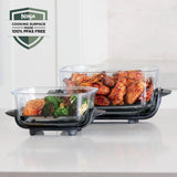 Ninja Crispi 4-in-1 Portable Glass Air Fryer Cooking System, 4-Qt & 6-Cup Containers, Cyberspace