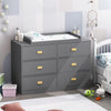 OXYLIFE 45" Baby Nursery Changing Table Dresser with 4 Drawers and Shelf for Nursery Room, White