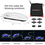 Goplus 14 Cubic Feet Cargo Box Dual-Sided Opening Rooftop Carrier Heavy Duty White