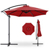 Best Choice Products 10ft Offset Hanging Outdoor Market Patio Umbrella w/ Easy Tilt Adjustment - Tan