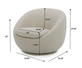 Better Homes & Gardens Mira Swivel Accent Chair, Cream Shearling