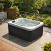 2 Person Home Spa Hot Tub for Outdoor, with 41pcs Massage Jets, LED lighting, Built-In Water Purification System, 900L, Black