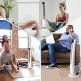 Lasko 38" 4-Speed Hybrid Oscillating Remote Controlled Tower Fan. Black, T38415