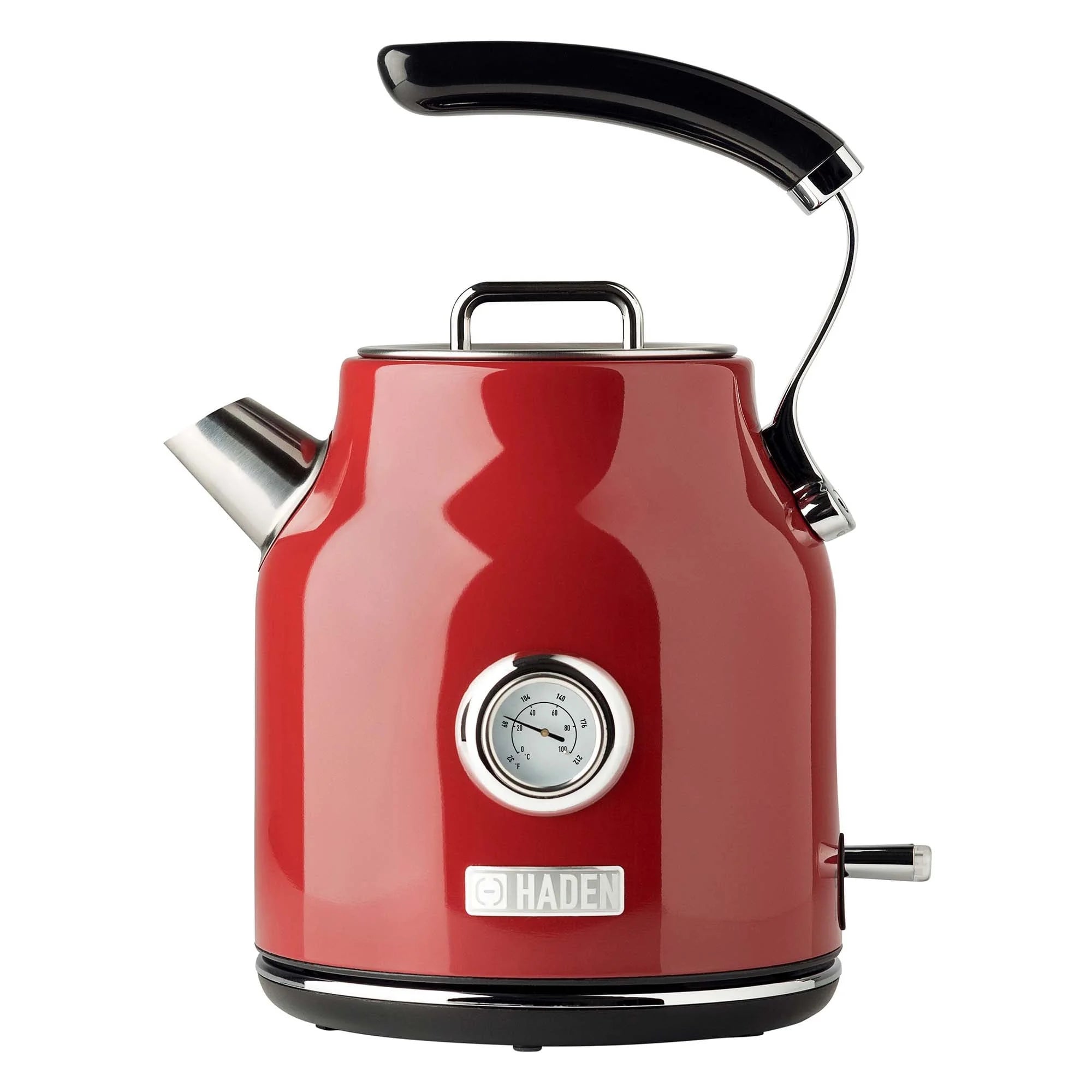 Haden Dorset 1.7 Liter Electric Water Kettle with Base, Putty & Chrome