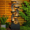 6-Tiered Garden Water Fountains Large Outdoor Fountains and Waterfalls with Light for Patio Yard Porch Pool Decor