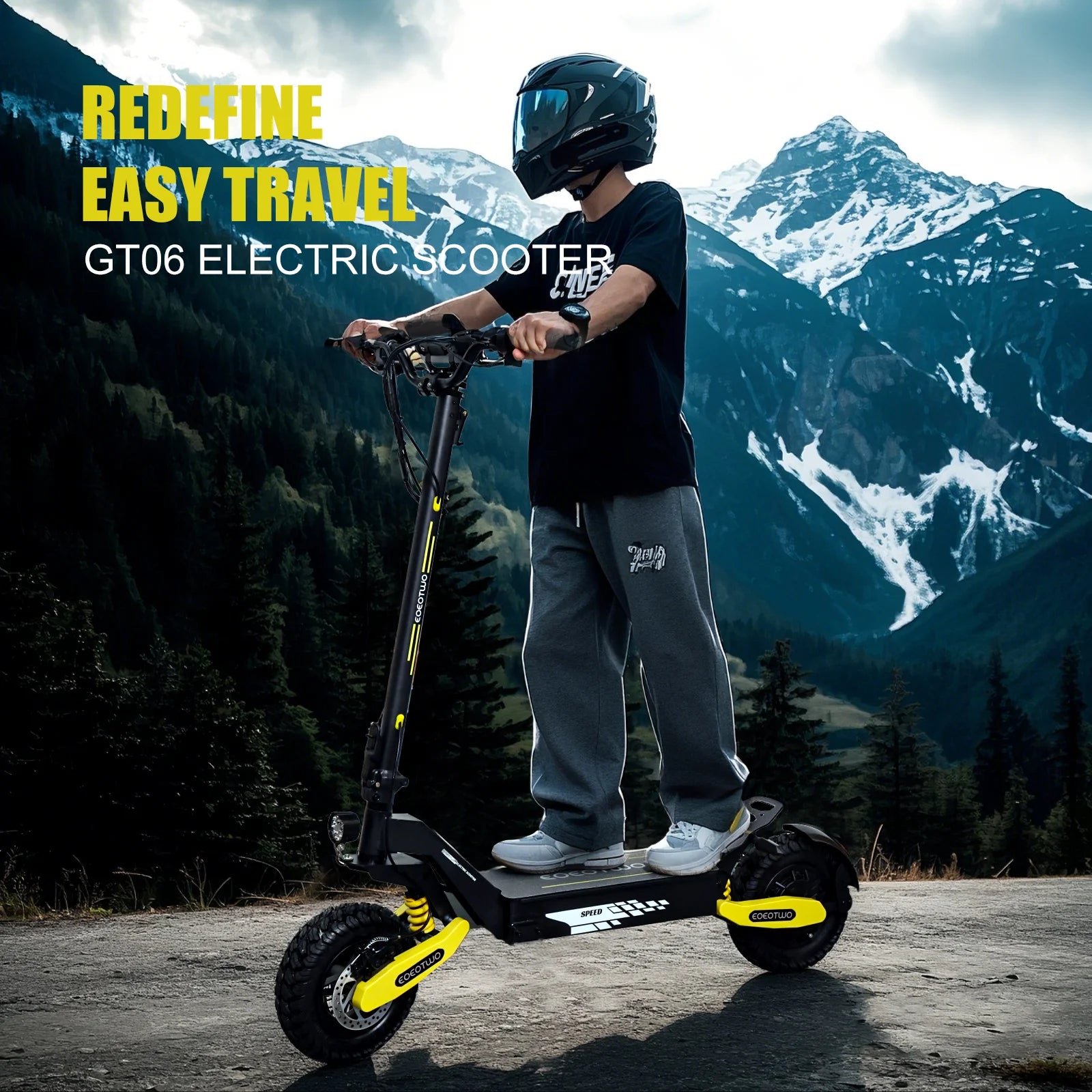 Off Road Electric Scooter for Adults, 1200W Motor Fast E Scooter, Up to 28MPH Top Speed & 20Miles Long Range, 11" Off-Road Tires, 330lbs MAX Load, Foldable