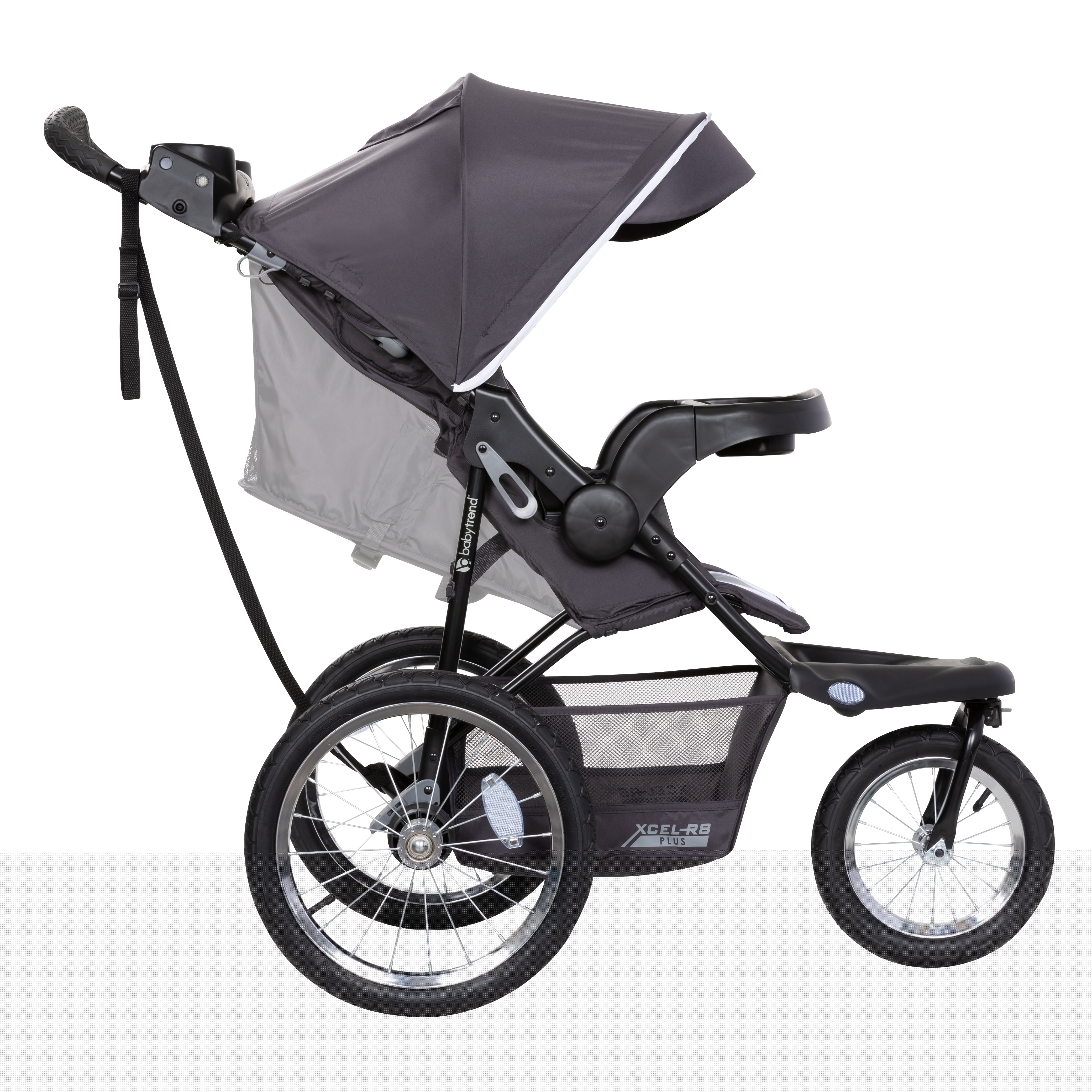 Baby Trend Xcel-R8 Plus Jogging Stroller with LED Lights. Liberty Grey