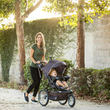 Baby Trend Xcel-R8 Plus Jogging Stroller with LED Lights. Liberty Grey