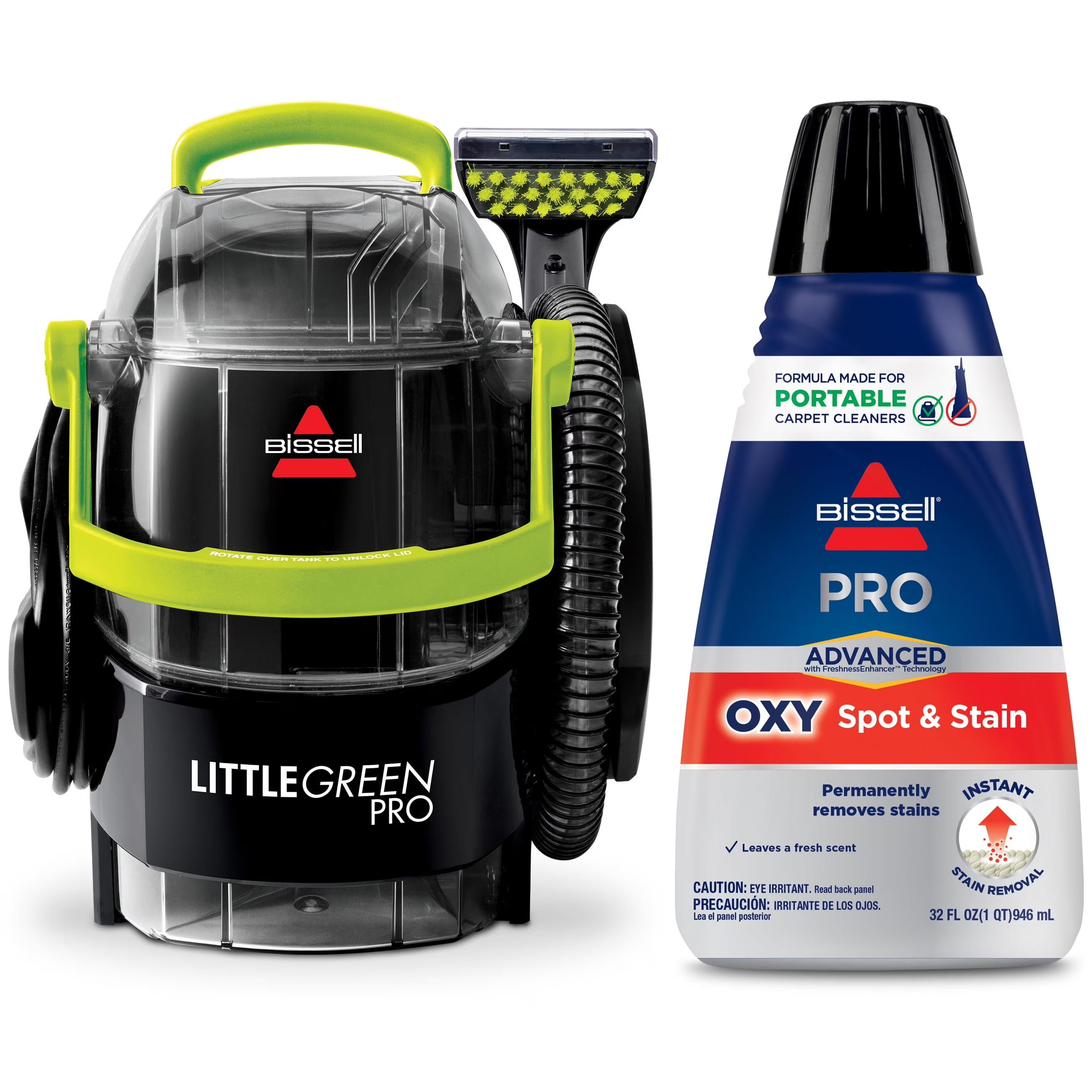 BISSELL Little Green Pro Portable Deep Cleaner, for Carpet, Upholstery, and Auto, Compact, Superior Suction, Professional Cleaning, StainProtect Technology, 2505
