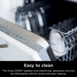 Ninja Crispi 4-in-1 Portable Glass Air Fryer Cooking System, 4-Qt & 6-Cup Containers, Cyberspace