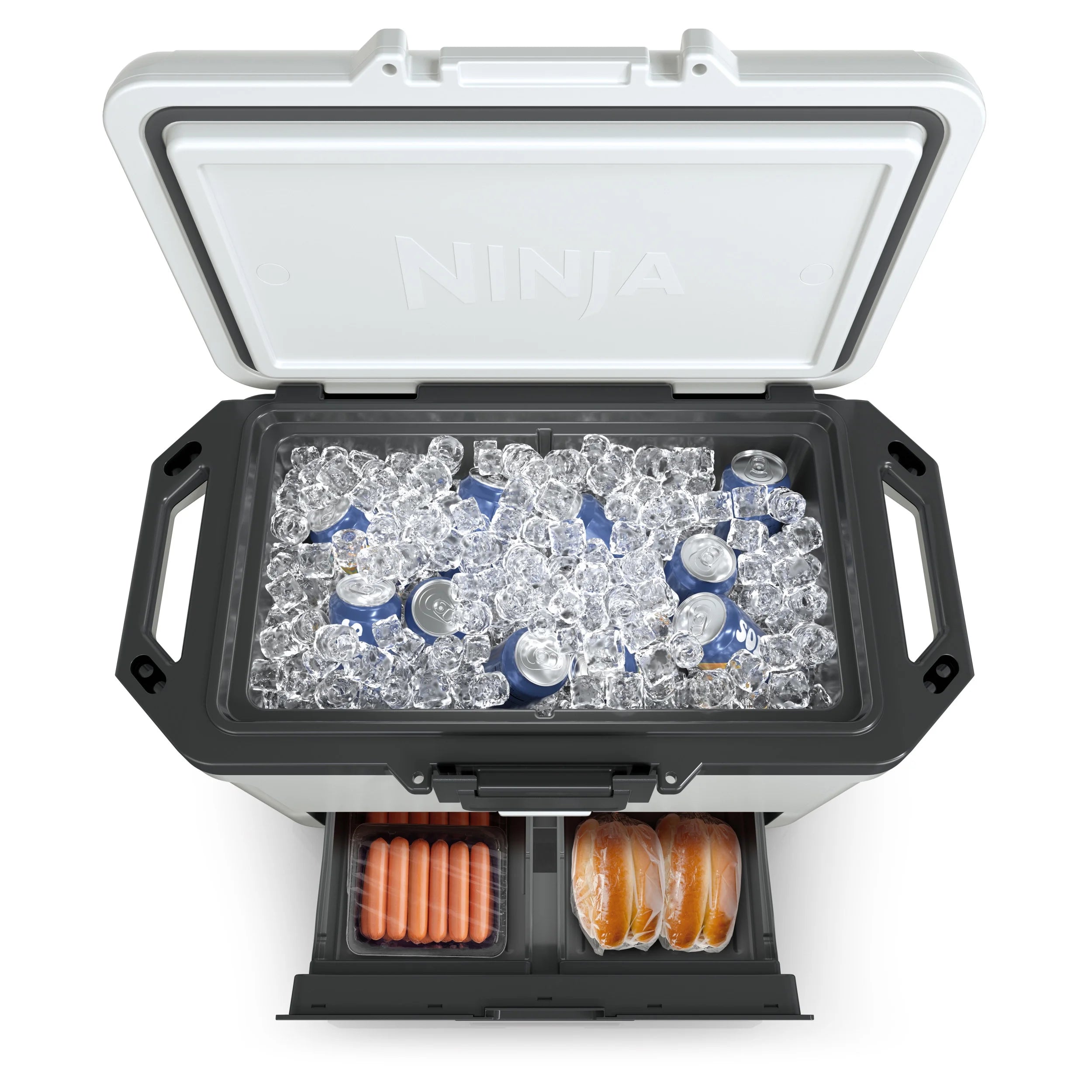 Ninja FrostVault 50qt Hard Cooler with Dry Zone, Gray, FB151GY