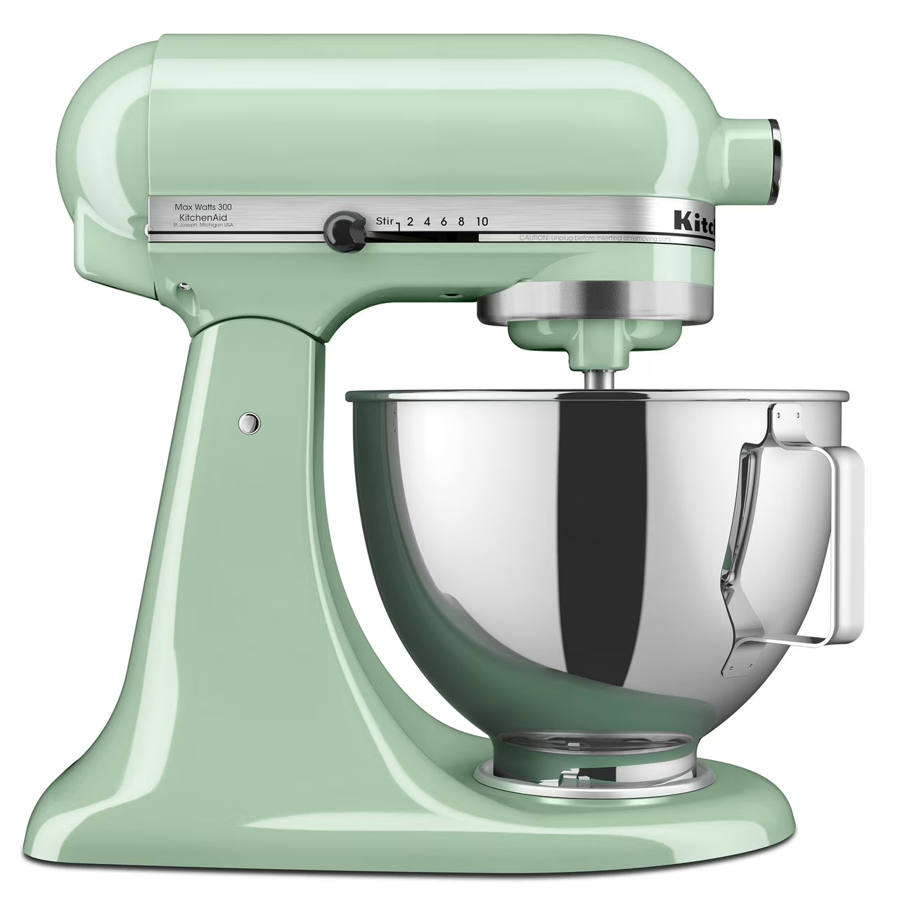 KitchenAid Deluxe Series 4.5 Quart Tilt-Head Stand Mixer with Stainless Bowl, Contour Silver, KSM97CU