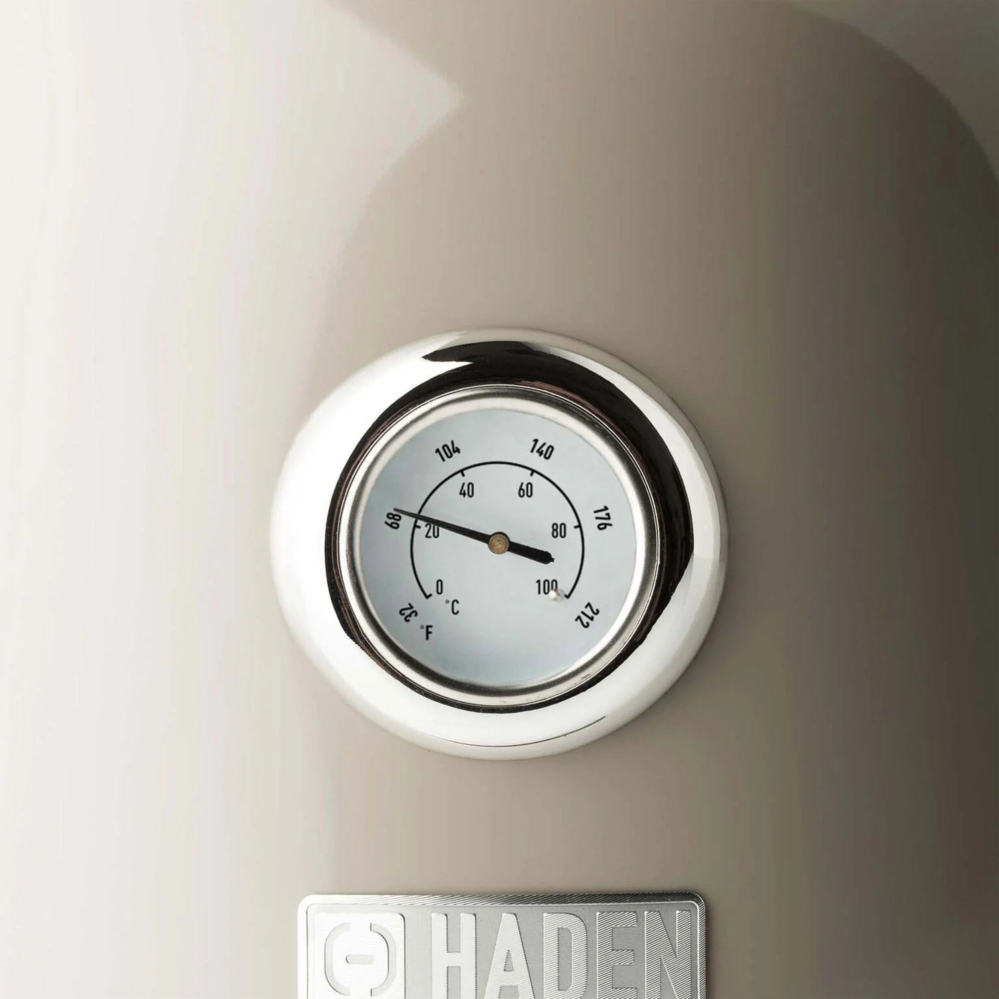Haden Dorset 1.7 Liter Electric Water Kettle with Base, Putty & Chrome
