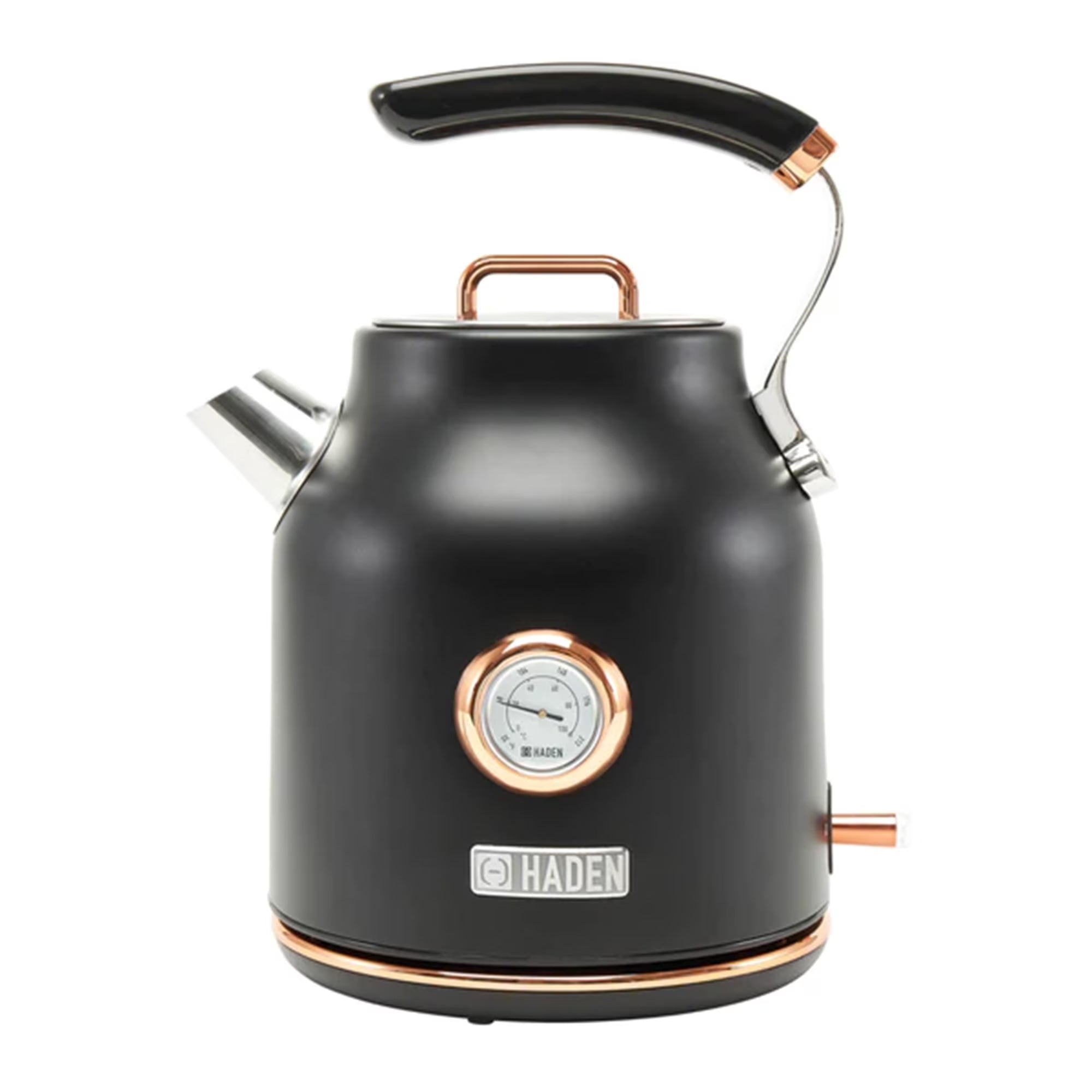 Haden Dorset 1.7 Liter Electric Water Kettle with Base, Putty & Chrome