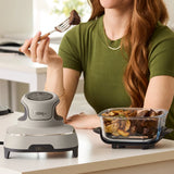 Ninja Crispi 4-in-1 Portable Glass Air Fryer Cooking System, 4-Qt & 6-Cup Containers, Cyberspace