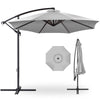 Best Choice Products 10ft Offset Hanging Outdoor Market Patio Umbrella w/ Easy Tilt Adjustment - Tan