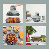 Ninja Crispi 4-in-1 Portable Glass Air Fryer Cooking System, 4-Qt & 6-Cup Containers, Cyberspace