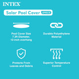 Intex Swim Center Round Inflatable Outdoor Lounge Pool with Pool Cover