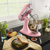 KitchenAid Deluxe Series 4.5 Quart Tilt-Head Stand Mixer with Stainless Bowl, Contour Silver, KSM97CU