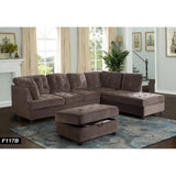 Harlee 112" Wide Corner Sectional with Ottoman