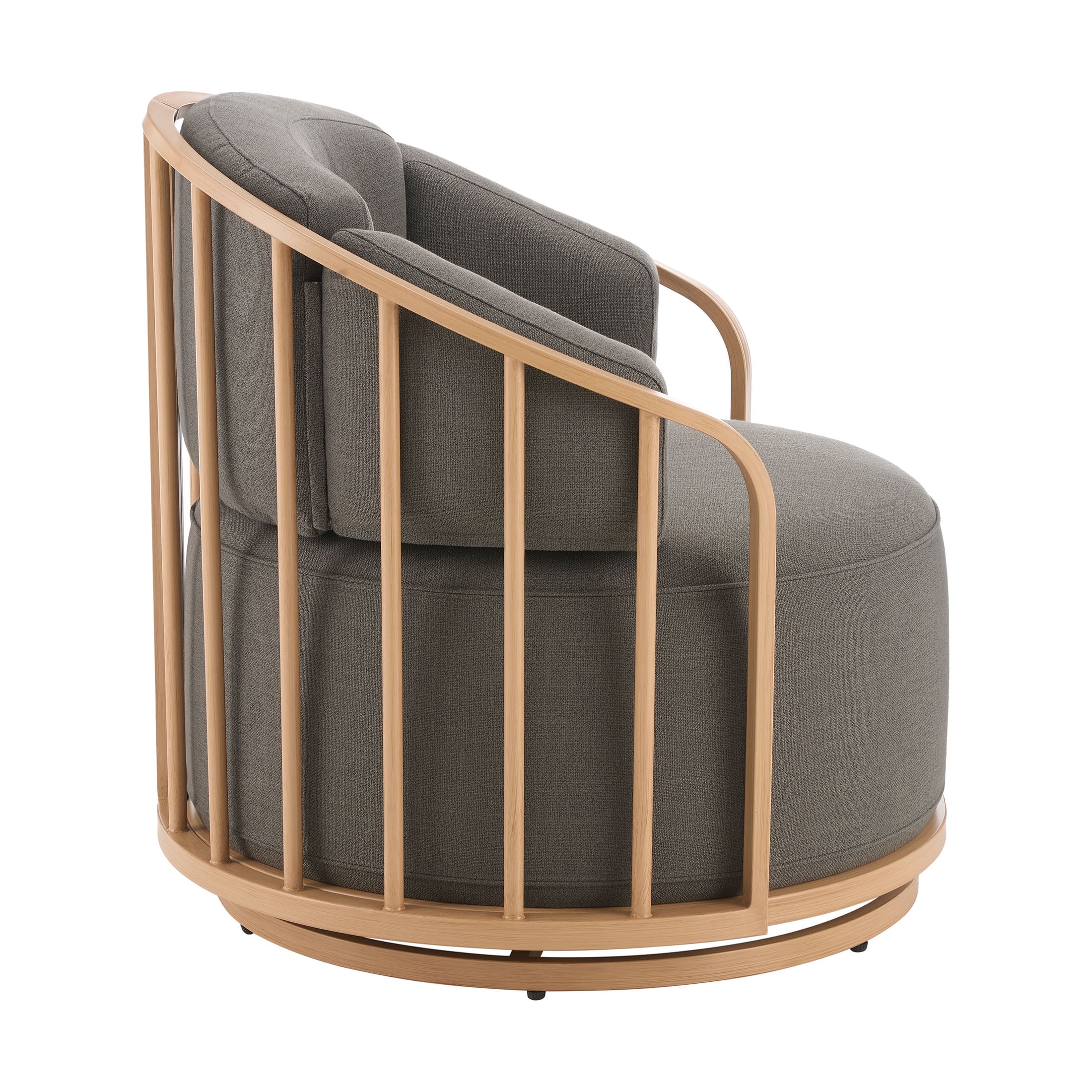 Better Homes & Gardens Lillian Swivel Birdcage Accent Chair, Cream Linen