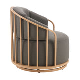 Better Homes & Gardens Lillian Swivel Birdcage Accent Chair, Cream Linen