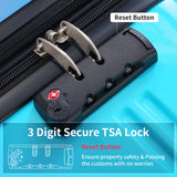 3 Piece Luggage Sets, Hard Shell Suitcase 20/24/28 Inches with TSA Lock and Spinner Wheels, Expandable Lightweight Travel Luggage for Men Women, Multicolor purple