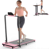 Portable Folding Walking Pad 300lb, 7.5 MPH Under Desk Treadmill with Remote Control & LED Display,2 in 1 Walking Pad Treadmill for Home/Office/Exercise(Pink)