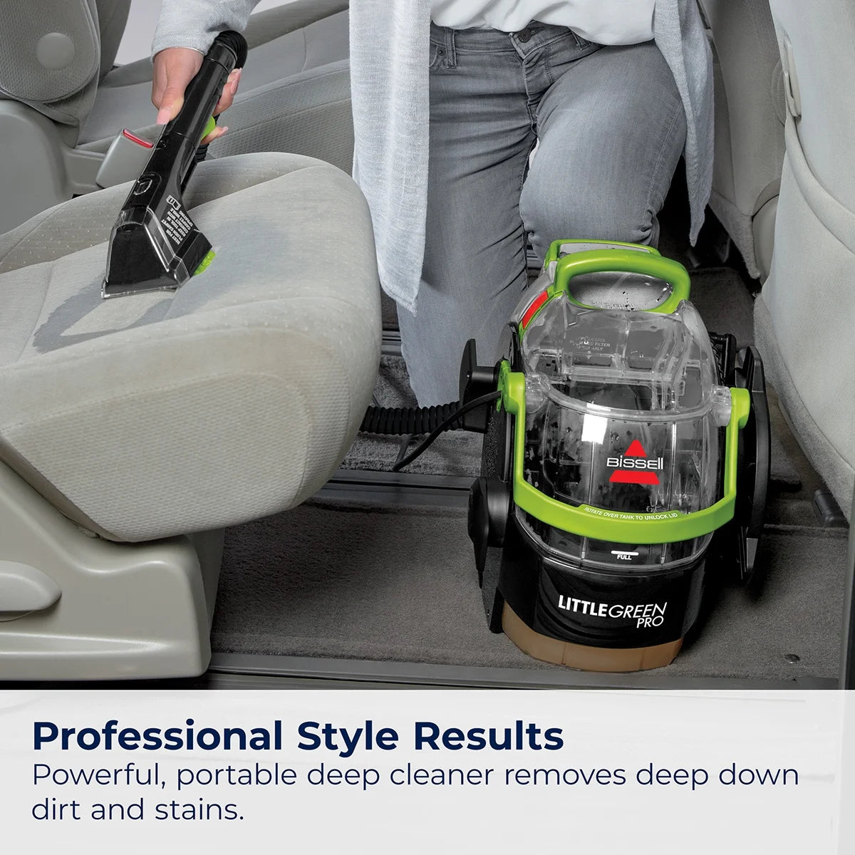 BISSELL Little Green Pro Portable Deep Cleaner, for Carpet, Upholstery, and Auto, Compact, Superior Suction, Professional Cleaning, StainProtect Technology, 2505