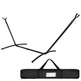 ZenSports 450lbs Adjustable 9FT Double Steel Hammock Stand Frame W/Portable Carry Bag, Black