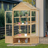 Cold Frame Greenhouse, 3 tier Wooden Greenhouse Cabinet with Adjustable Shelf, Garden Cold Frame Shed for Outdoor Indoor Use, 0847